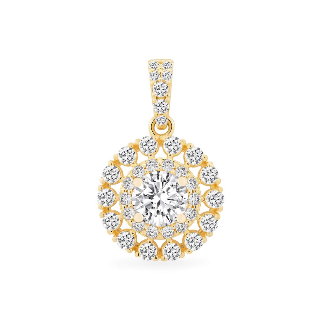 Mặt dây vàng vàng 18K gắn đá CZ DOJI AFPM200160D1CZ1