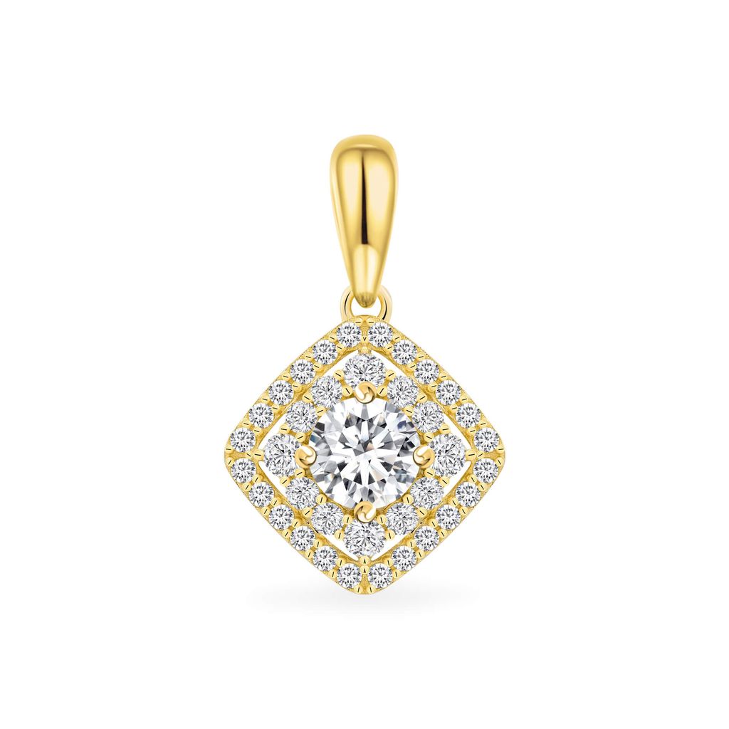 Mặt dây vàng vàng 18K gắn đá CZ DOJI AFPM200194D1CZ1