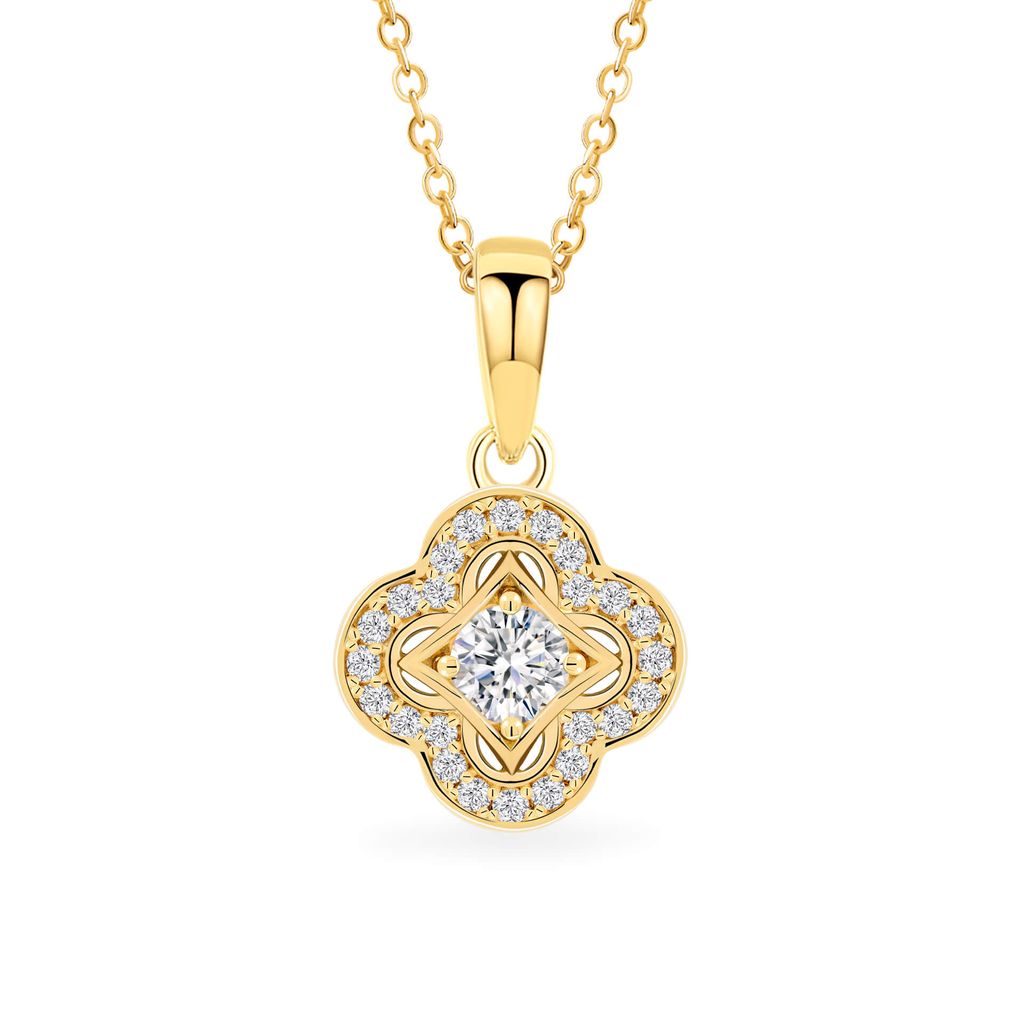 Mặt dây vàng vàng 18K gắn đá CZ DOJI AFPM200471D1CZ1
