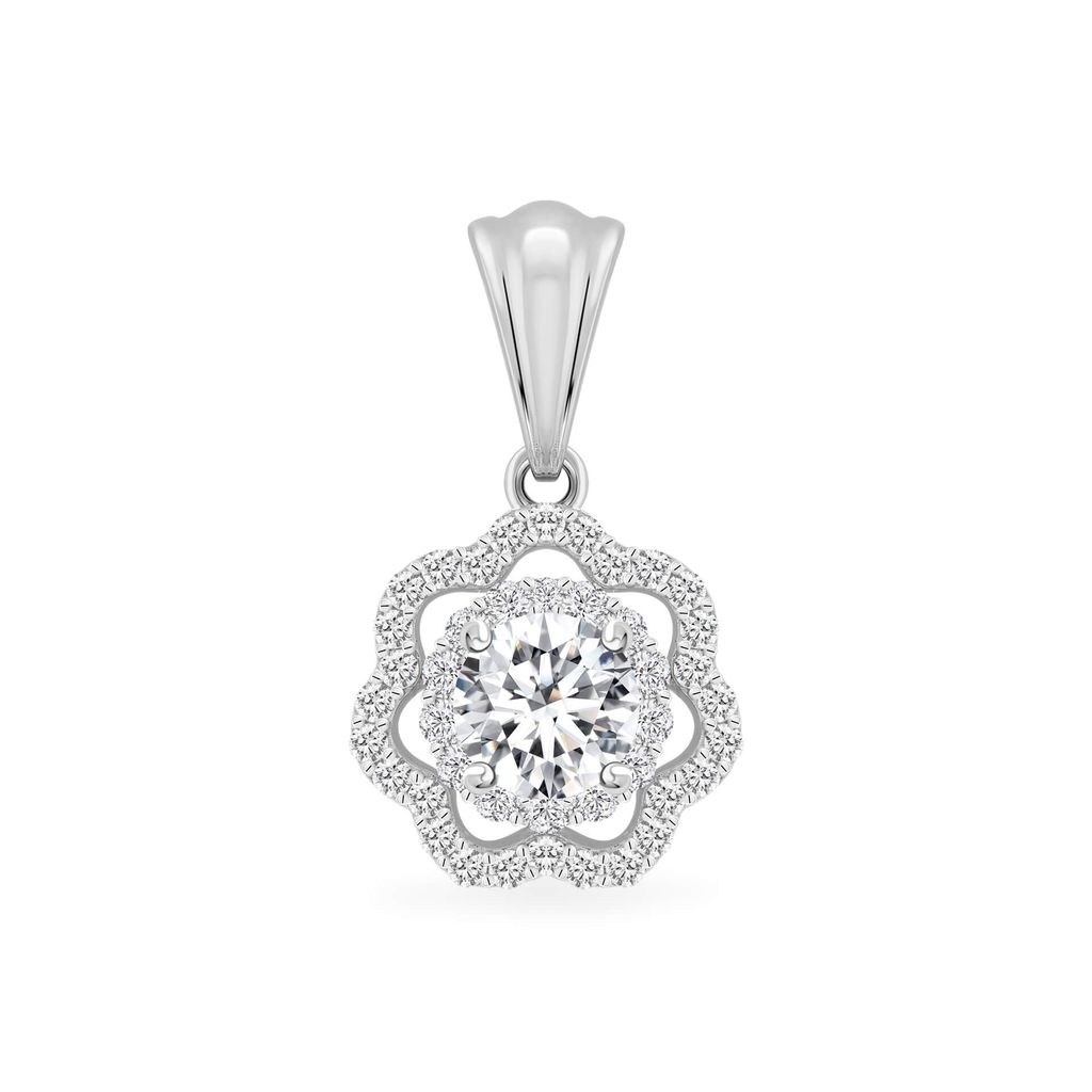 Mặt dây vàng trắng 18K gắn đá CZ DOJI AFPM300112D2CZ1