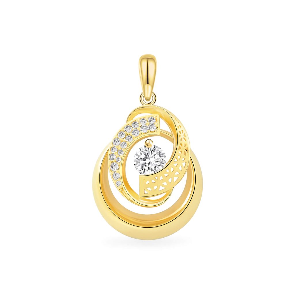 Mặt dây vàng vàng 18K gắn đá CZ DOJI AFPM300198D1CZ1