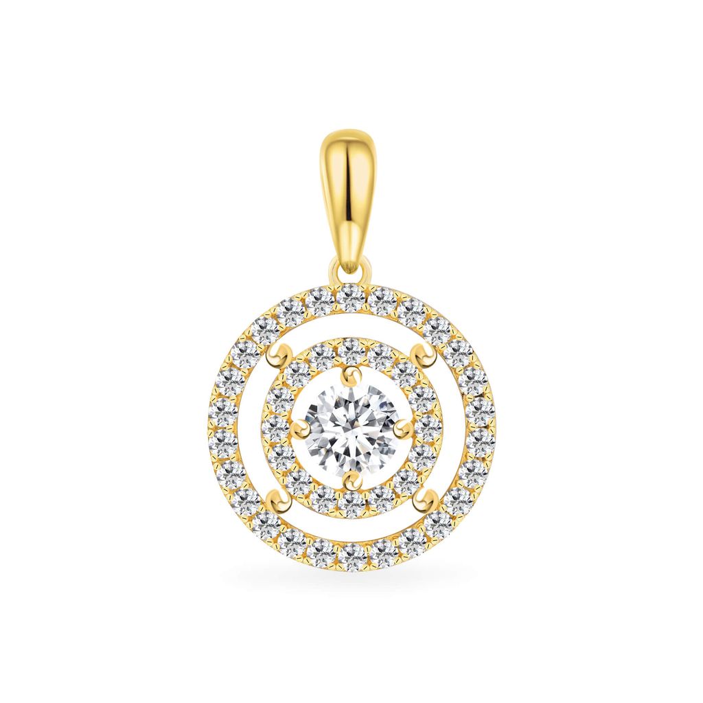 Mặt dây vàng vàng 18K gắn đá CZ DOJI AFPM300365D1CZ1