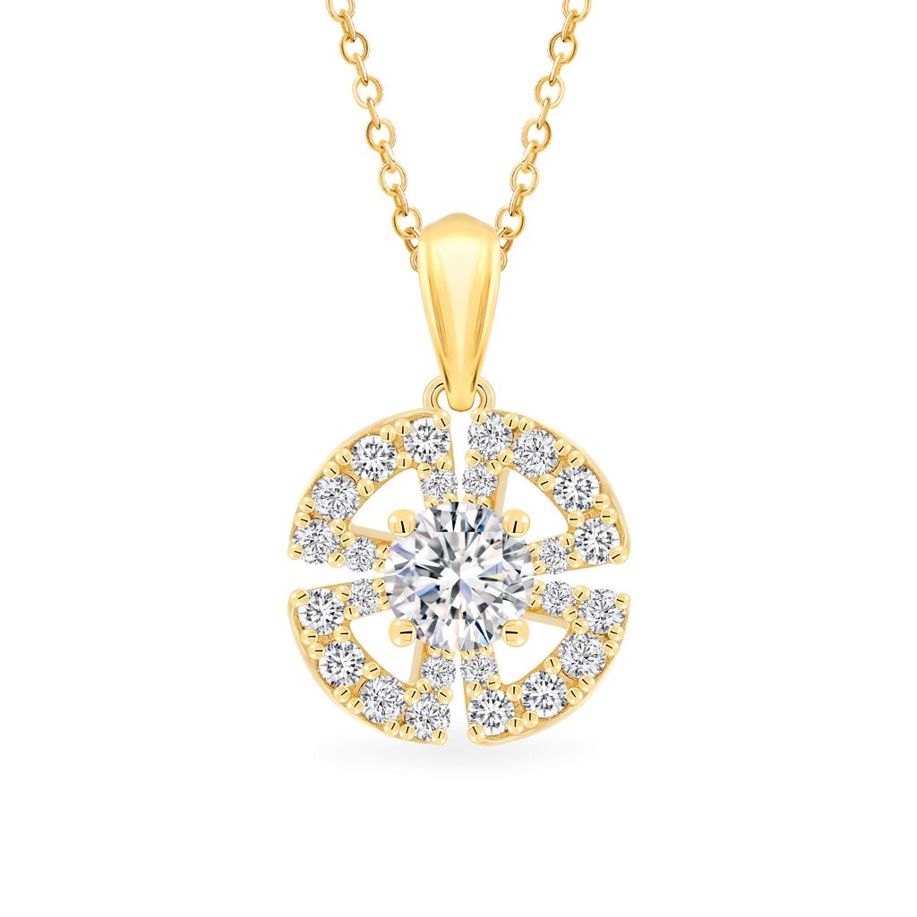Mặt dây vàng vàng 18K gắn đá CZ DOJI AFPM300439D1CZ1