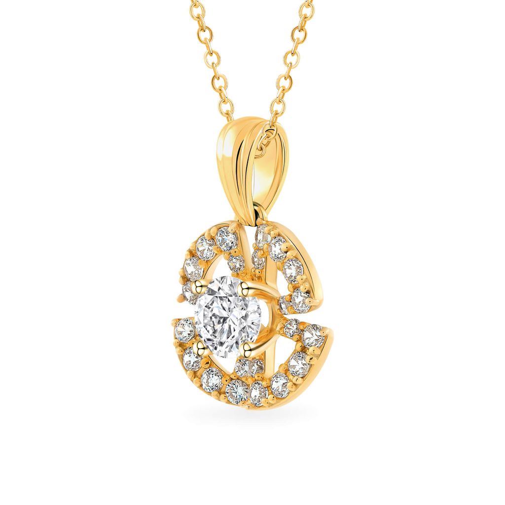 Mặt dây vàng vàng 18K gắn đá CZ DOJI AFPM300439D1CZ1