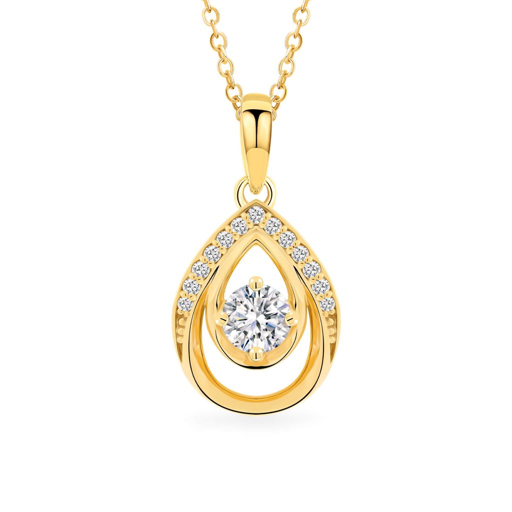 Mặt dây vàng vàng 18K gắn đá CZ DOJI AFPM300486D1CZ1