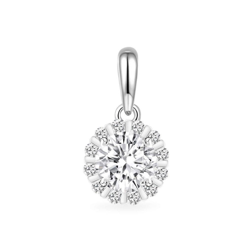 Mặt dây vàng trắng 18K gắn đá CZ DOJI AFPM400005D2CZ1