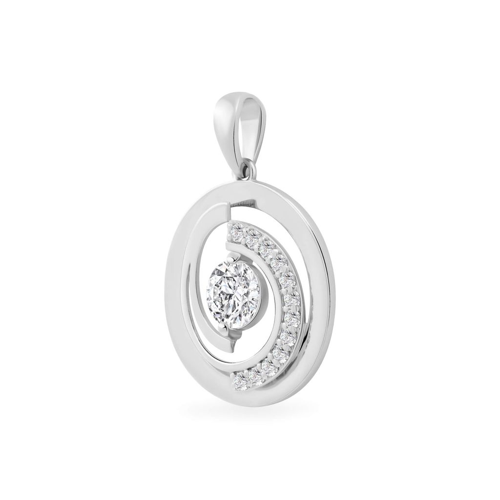 Mặt dây vàng trắng 18K gắn đá CZ DOJI AFPM400061D2CZ1
