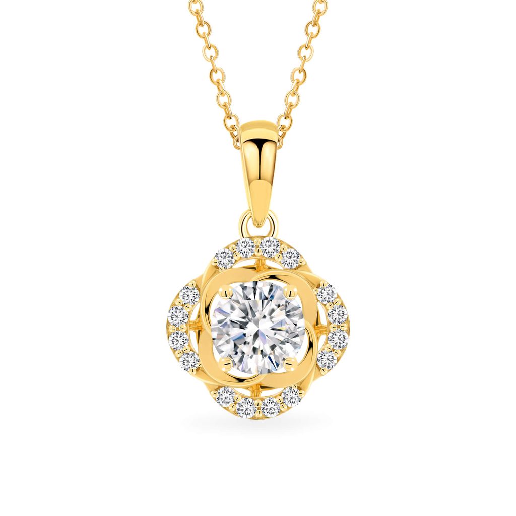 Mặt dây vàng vàng 18K gắn đá CZ DOJI AFPM400412D1CZ1