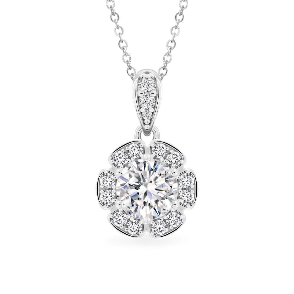 Mặt dây vàng trắng 18K gắn đá CZ DOJI AFPM400414D2CZ1