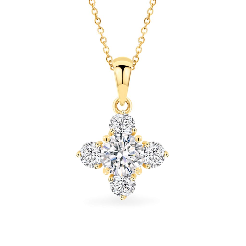 Mặt dây vàng vàng 18K gắn đá CZ DOJI AFPM400459D1CZ1