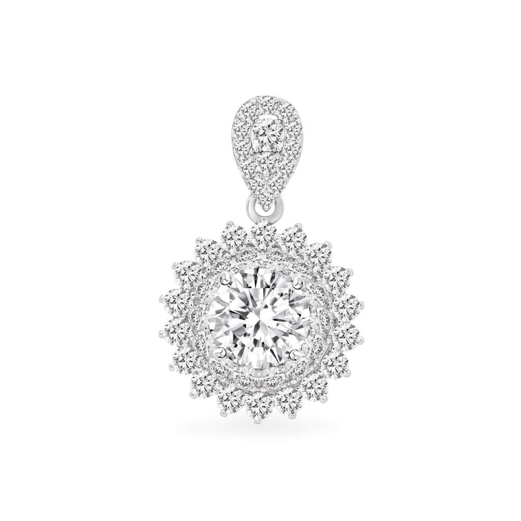 Mặt dây vàng trắng 18K gắn đá CZ DOJI AFPM500127D2CZ1