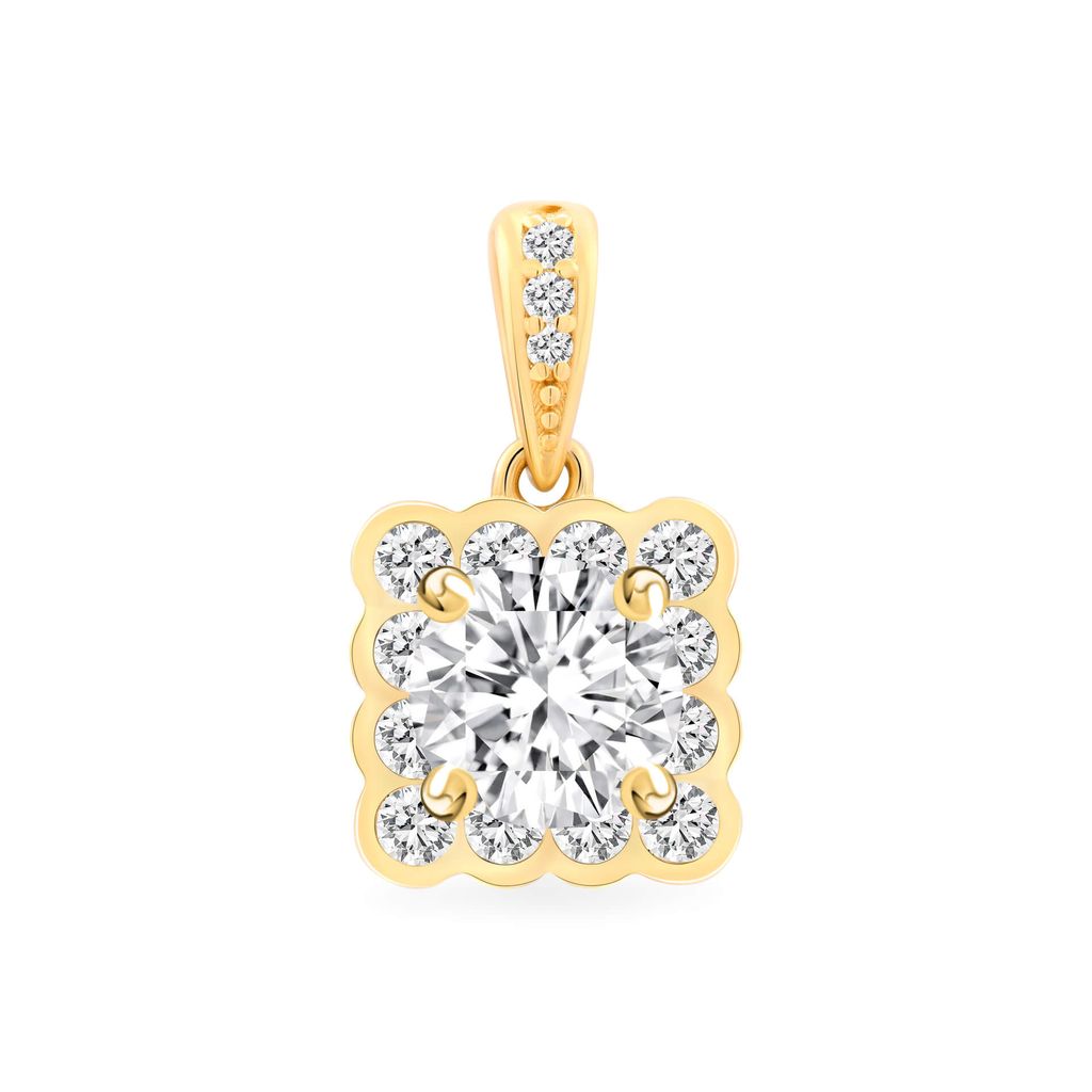 Mặt dây vàng vàng 18K gắn đá CZ DOJI AFPM500138D1CZ1