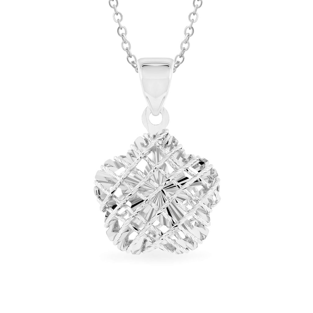Mặt dây vàng trắng 18K DOJI AFPM989956D2KK1