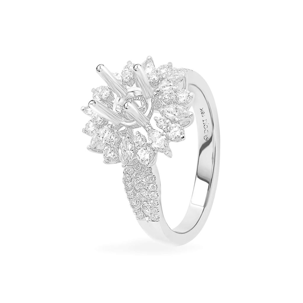 Ổ nhẫn vàng trắng 18K DOJI AFRA000079D2KK1