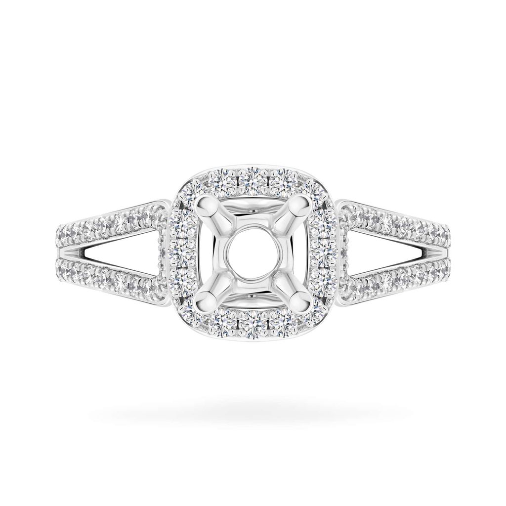 Ổ nhẫn vàng trắng 18K DOJI AFRA000082D2KK1