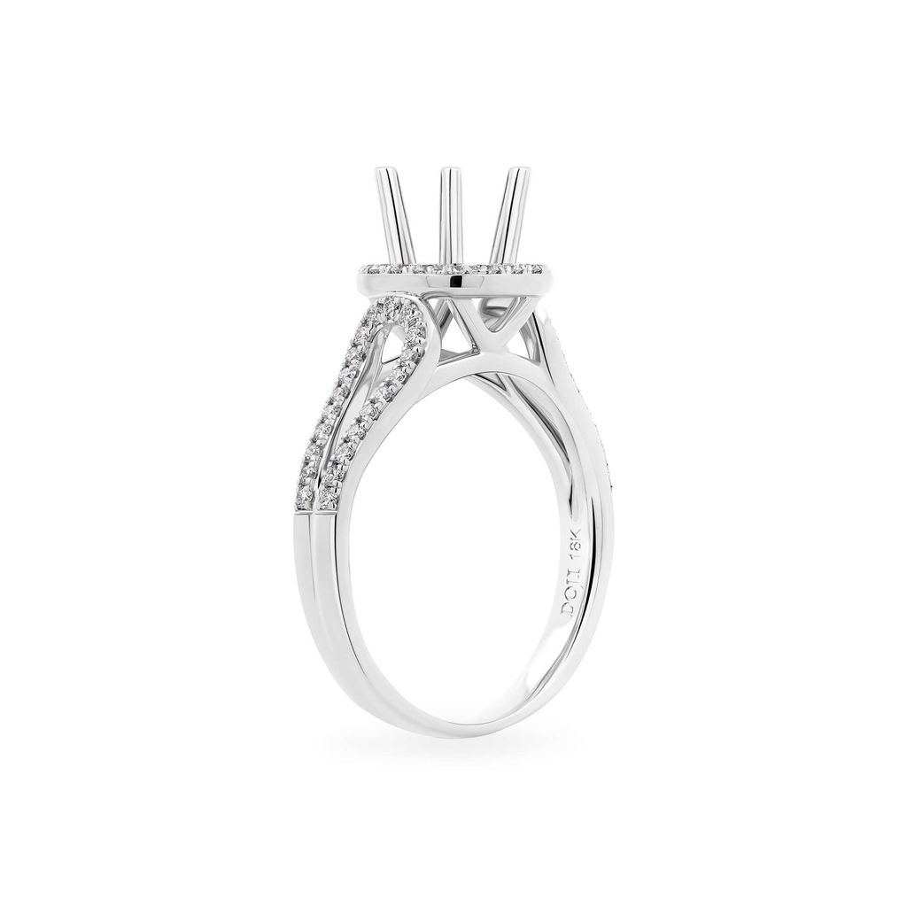 Ổ nhẫn vàng trắng 18K DOJI AFRA000082D2KK1