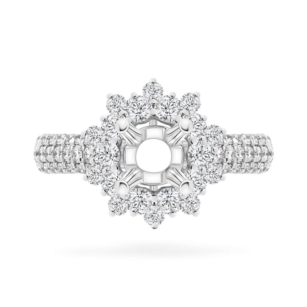 Ổ nhẫn vàng trắng 18K DOJI AFRA000156D2KK1