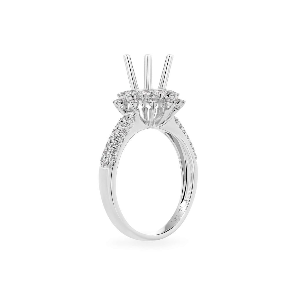 Ổ nhẫn vàng trắng 18K DOJI AFRA000156D2KK1
