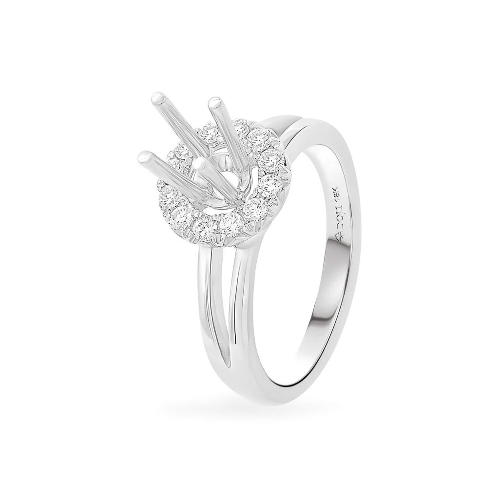 Ổ nhẫn vàng trắng 18K DOJI AFRA000158D2KK1