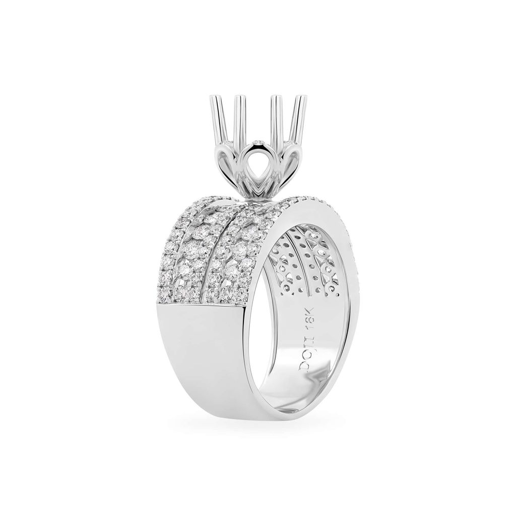 Ổ nhẫn vàng trắng 18K DOJI AFRA000326D2KK1