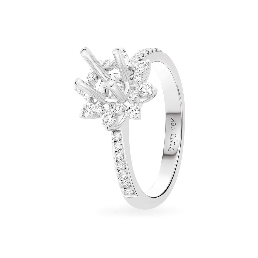 Ổ nhẫn vàng trắng 18K DOJI AFRA000334D2KK1