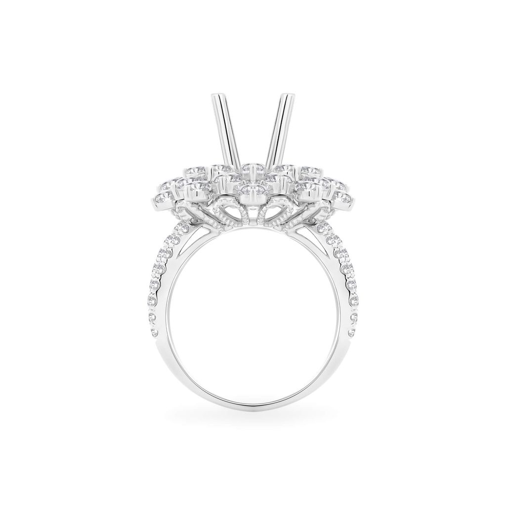 Ổ nhẫn vàng trắng 18K DOJI AFRA000221D2KK1