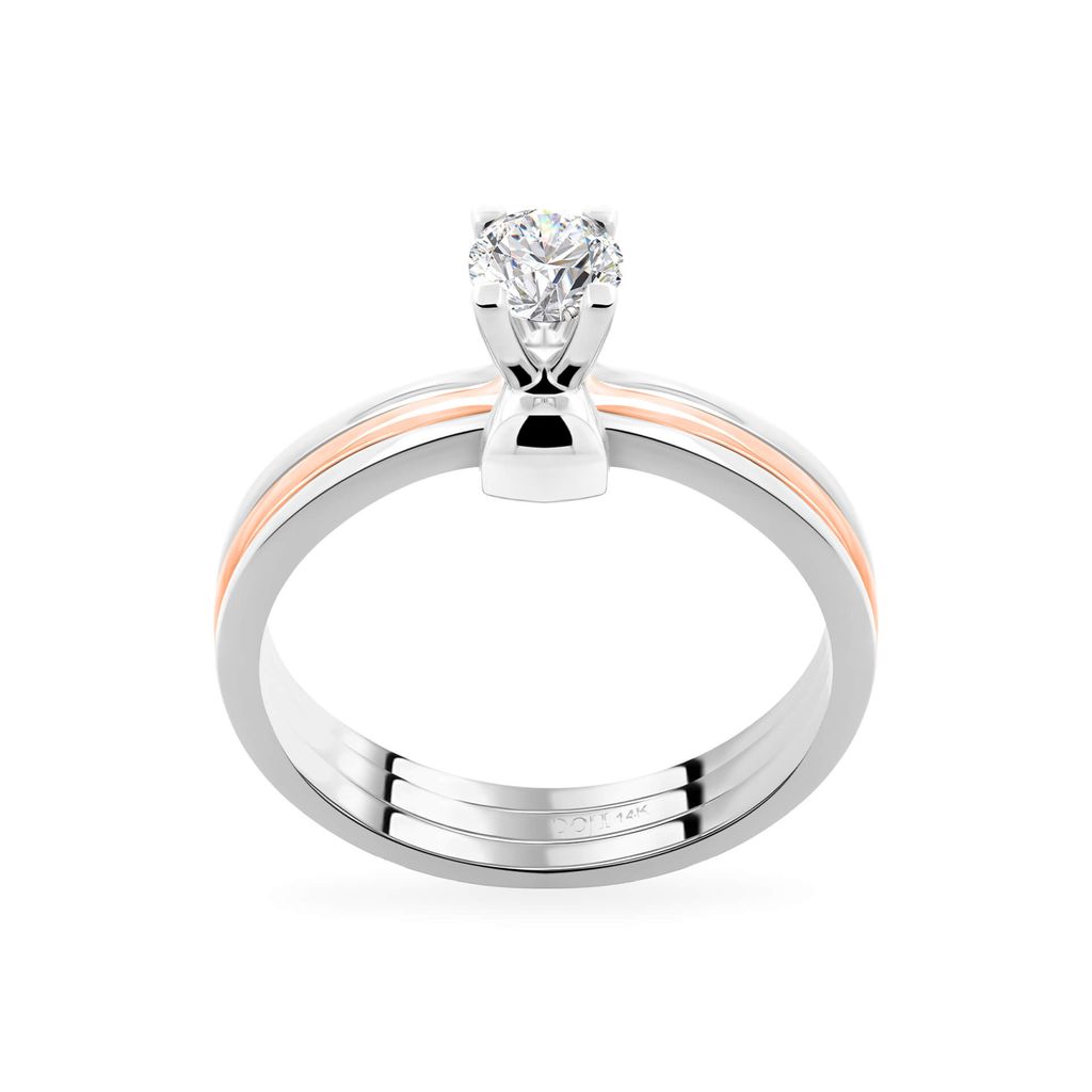 Nhẫn vàng 14K gắn kim cương DOJI AFRB100099F6HA1