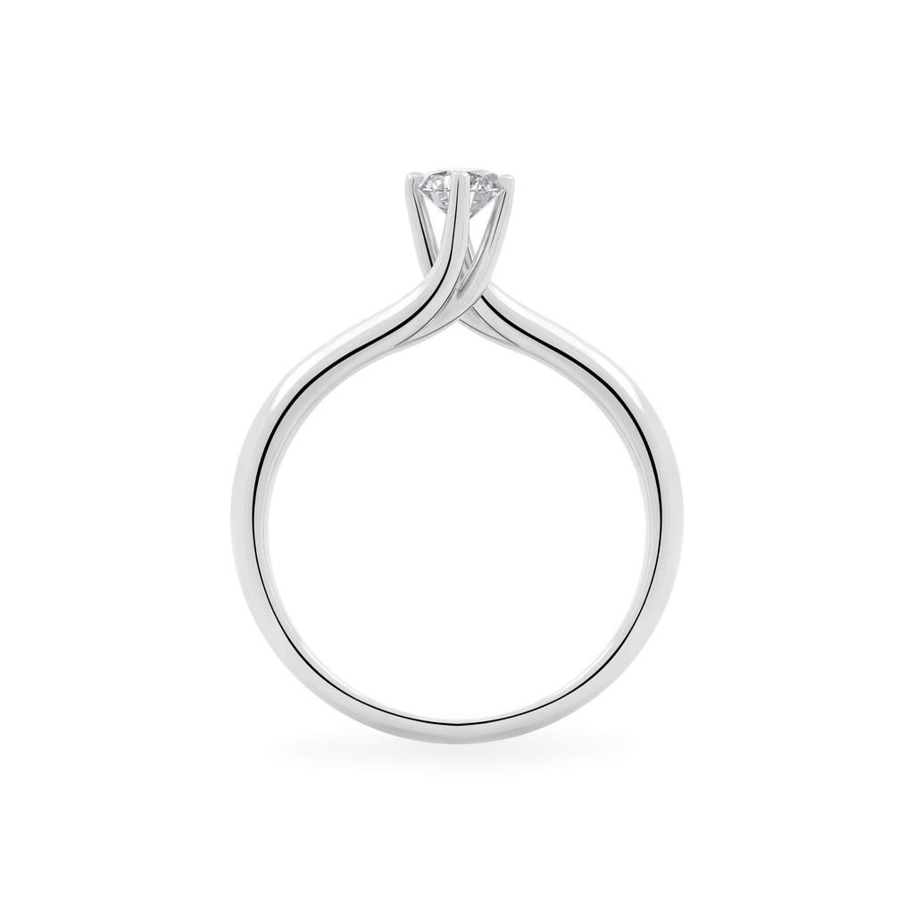 Nhẫn vàng trắng 14K gắn kim cương DOJI AFRB100217F2HA1
