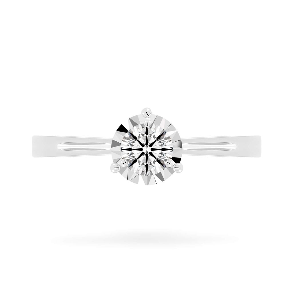 Nhẫn vàng trắng 14K gắn kim cương DOJI AFRB102662F2HA1