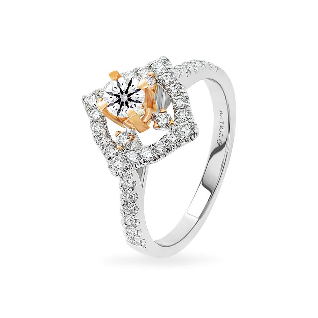 Nhẫn vàng 14K gắn kim cương DOJI AFRB200137F6HA1