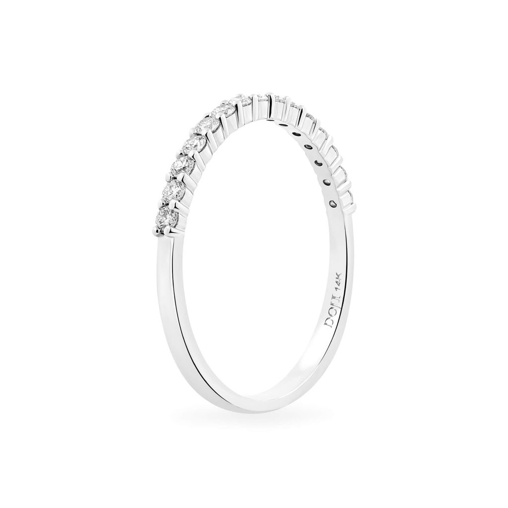 Nhẫn vàng trắng 14K gắn kim cương DOJI AFRB902510F2ML1