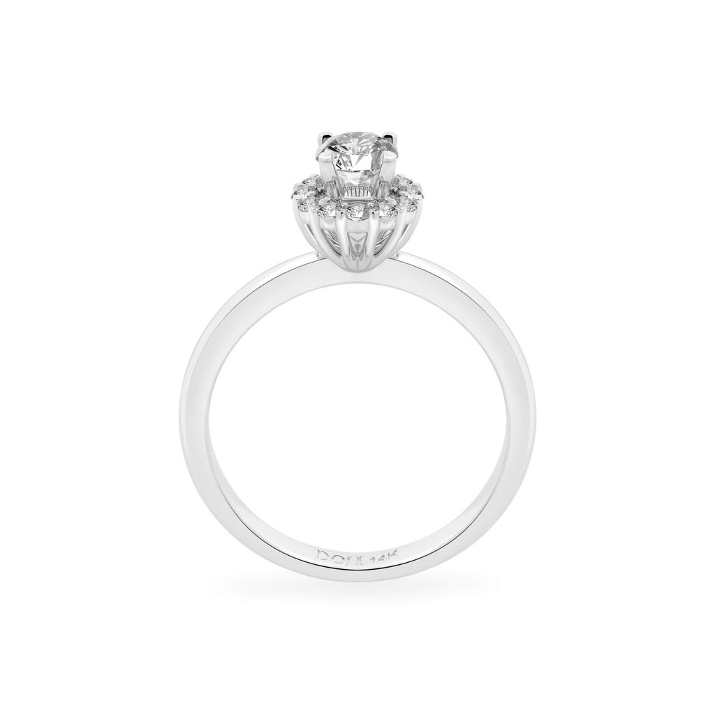 Nhẫn vàng trắng 14K gắn kim cương DOJI AFRE000027F2DA1