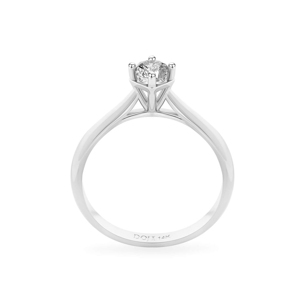 Nhẫn đính hôn vàng trắng 14K gắn kim cương DOJI AFRE000074F2DA1