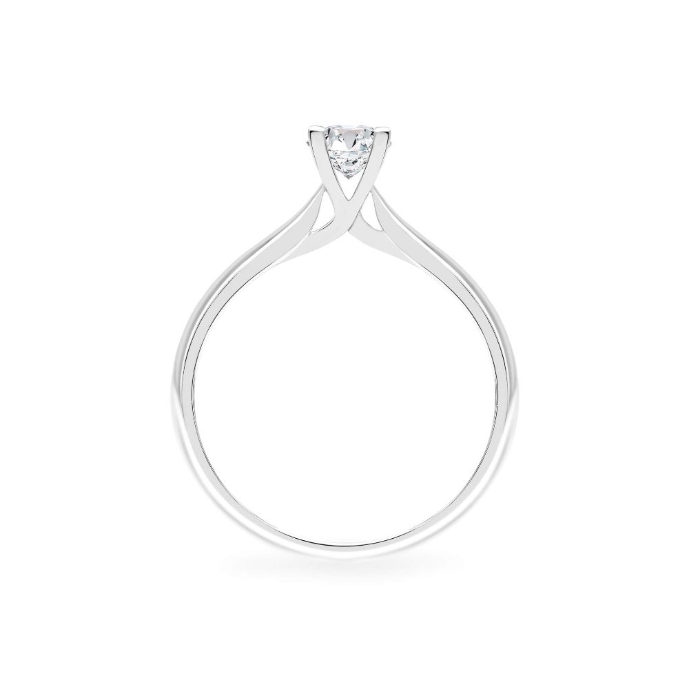 Nhẫn đính hôn vàng trắng 14K gắn kim cương DOJI AFRE000082F2NN1