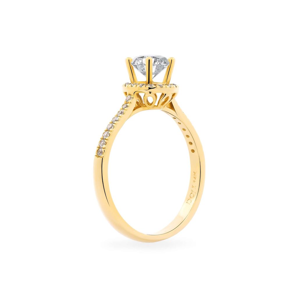 Nhẫn vàng vàng 14K gắn đá CZ DOJI AFRJ000013F1CZ1