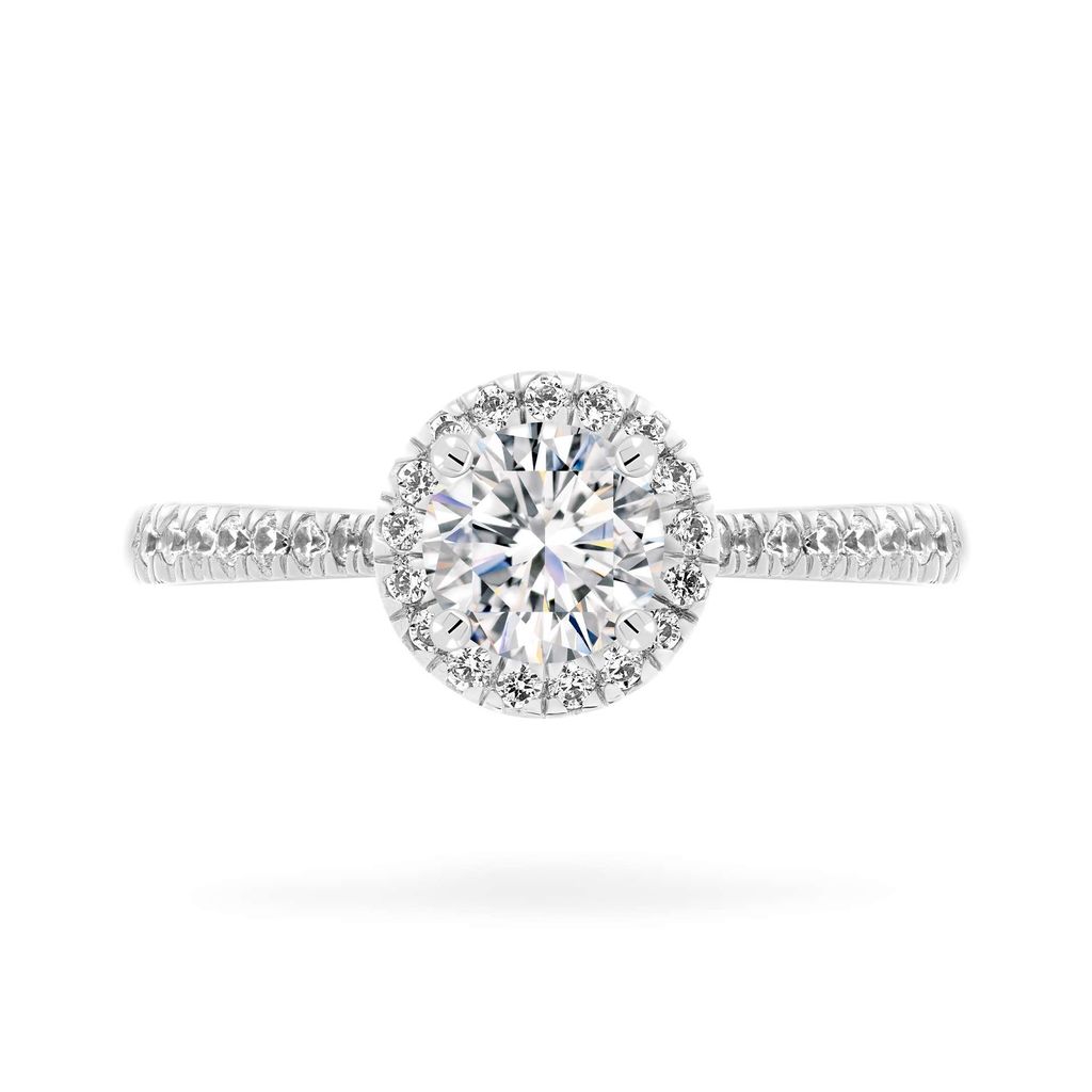 Nhẫn vàng trắng 14K gắn đá CZ DOJI AFRJ000013F2CZ1