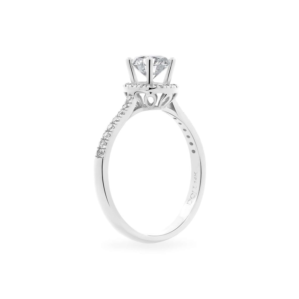 Nhẫn vàng trắng 14K gắn đá CZ DOJI AFRJ000013F2CZ1