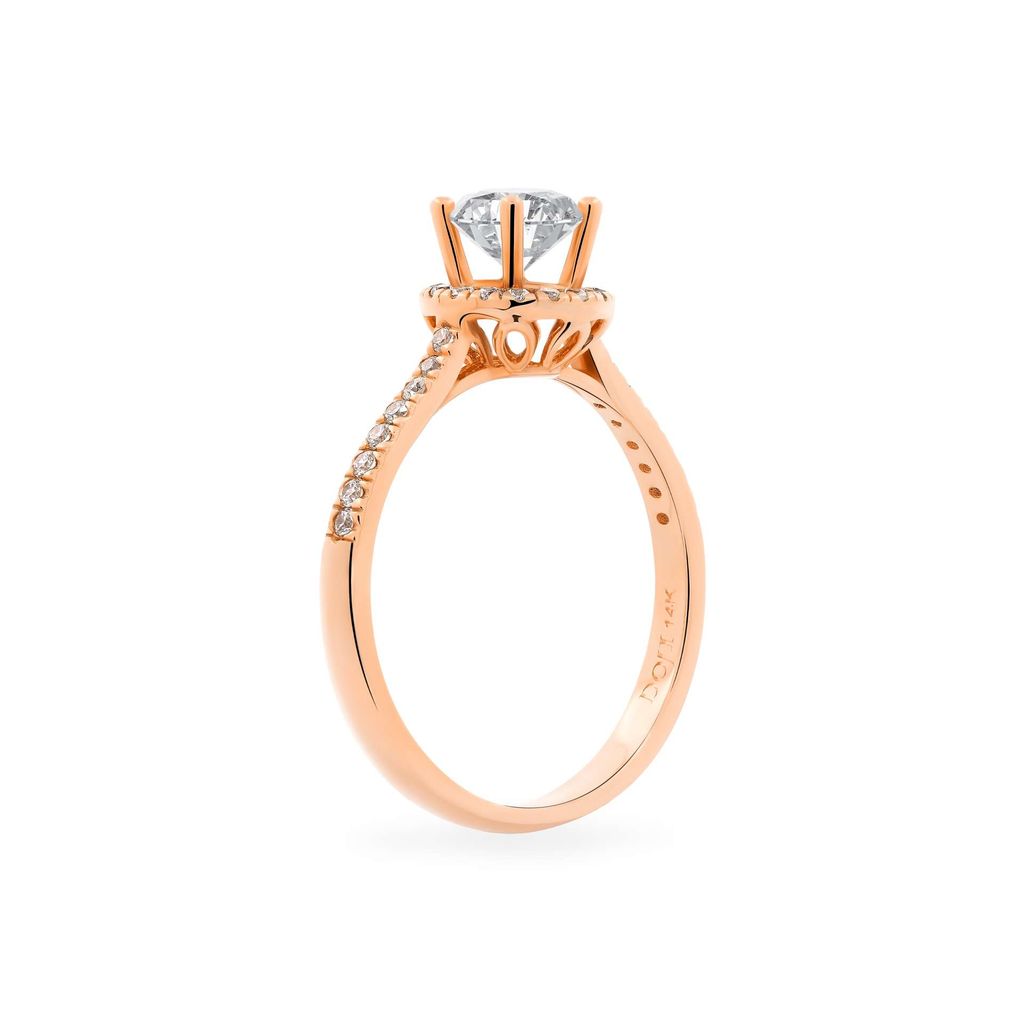 Nhẫn vàng hồng 14K gắn đá CZ DOJI AFRJ000013F3CZ1