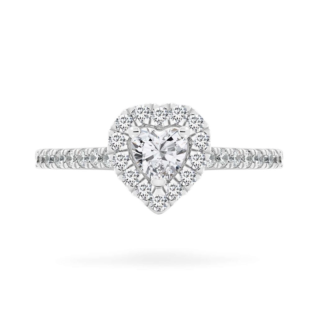Nhẫn vàng trắng 14K gắn đá CZ DOJI AFRJ000038F2CZ1