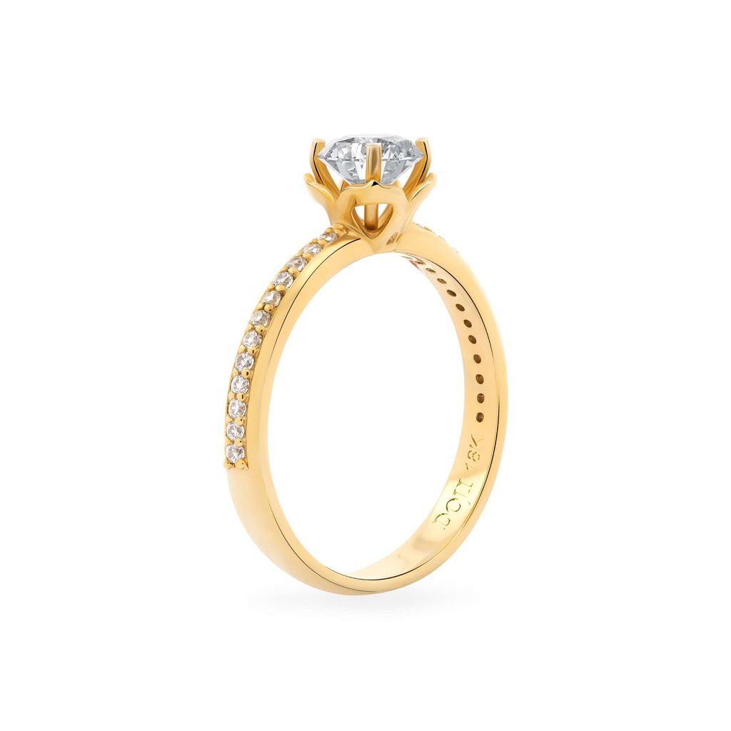 Nhẫn vàng vàng 14K gắn đá CZ DOJI AFRJ000047F1CZ1
