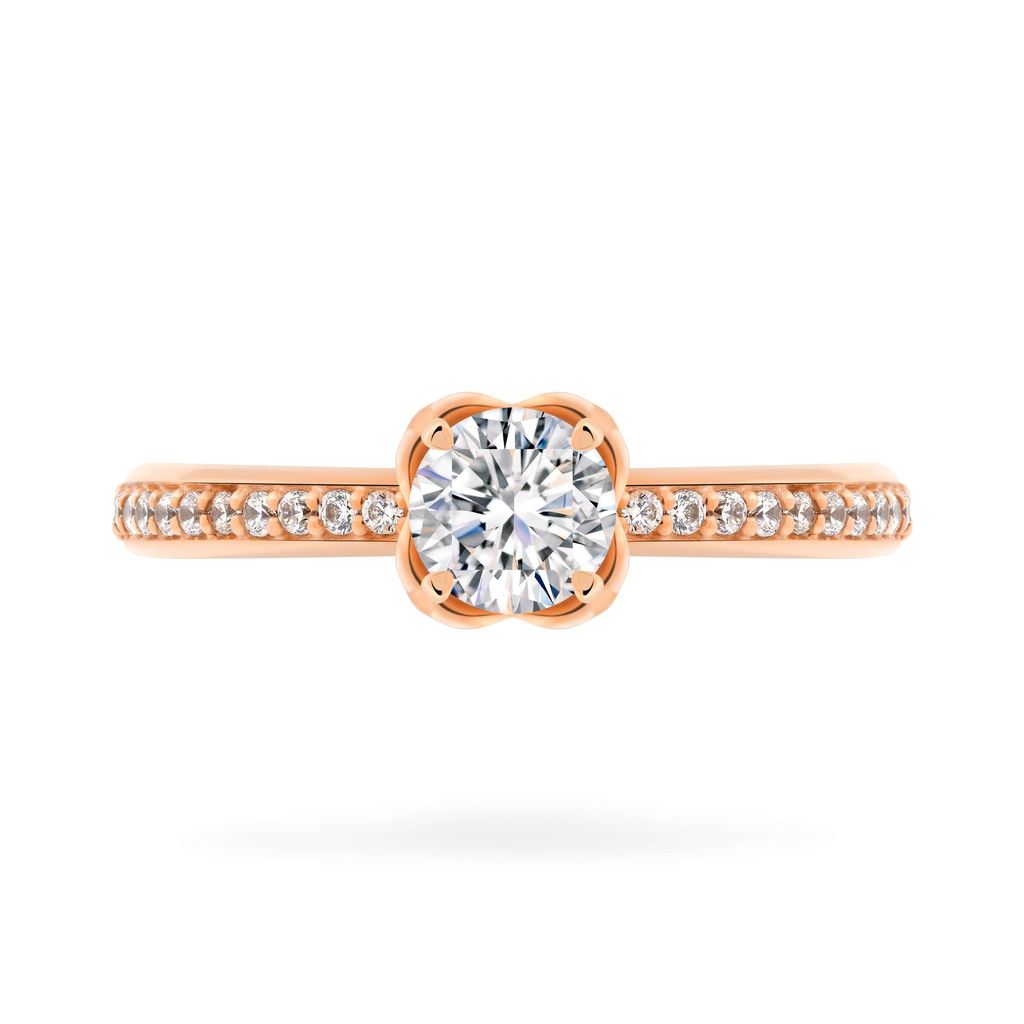 Nhẫn vàng hồng 14K gắn đá CZ DOJI AFRJ000047F3CZ1