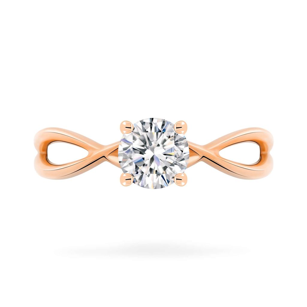 Nhẫn vàng hồng 14K gắn đá CZ DOJI AFRJ000050F3CZ1