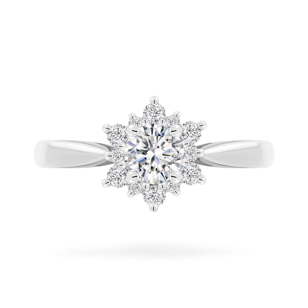 Nhẫn vàng trắng 14K gắn đá CZ DOJI AFRJ000097F2CZ1