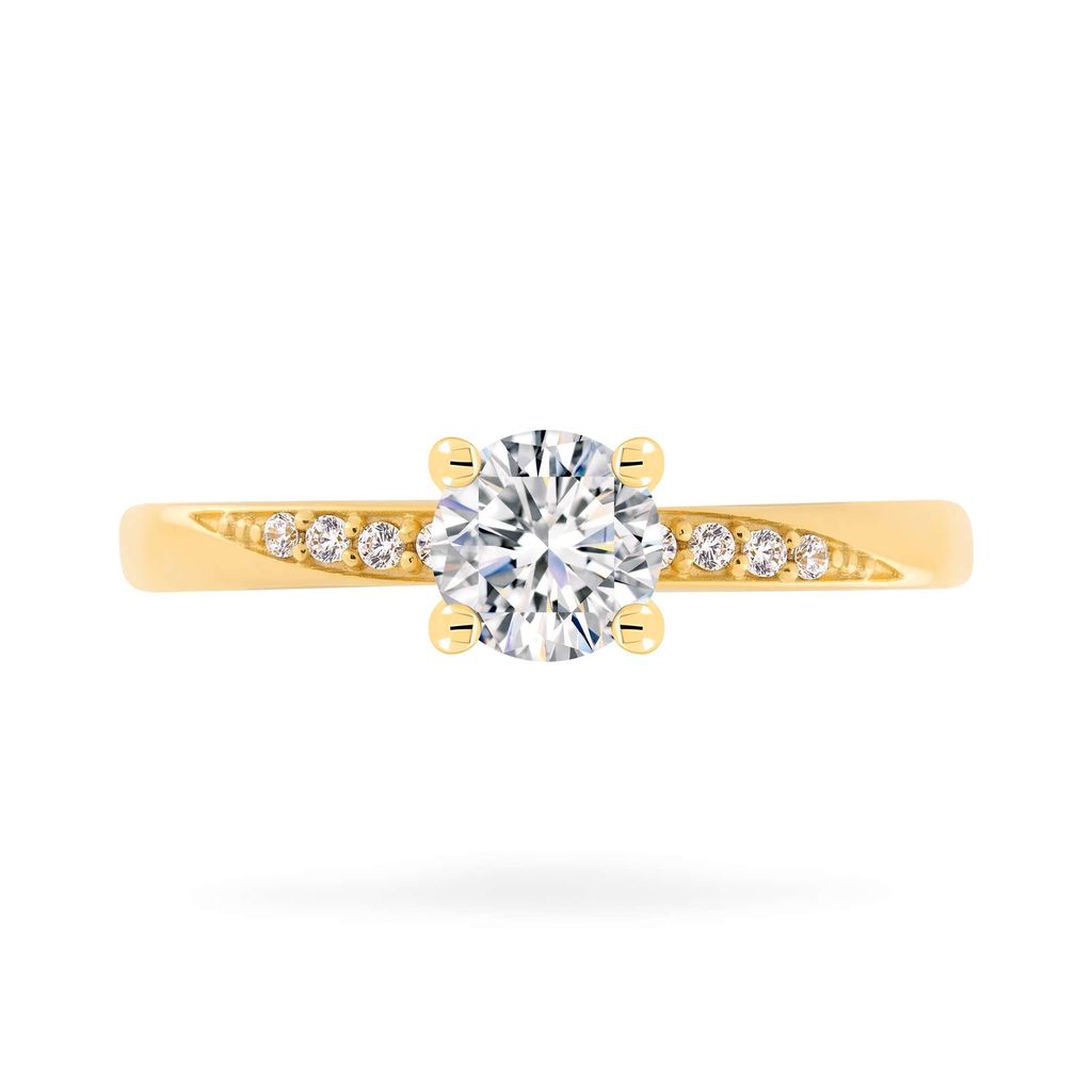 Nhẫn vàng vàng 14K gắn đá CZ DOJI AFRJ000100F1CZ1