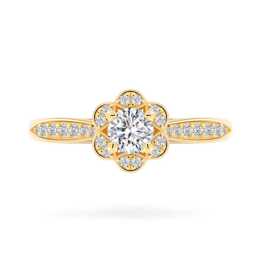 Nhẫn vàng vàng 14K gắn đá CZ DOJI AFRJ000104F1CZ1