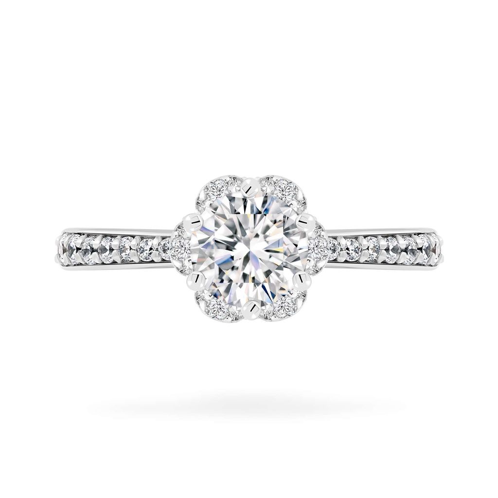 Nhẫn vàng trắng 14K gắn đá CZ DOJI AFRJ000107F2CZ1