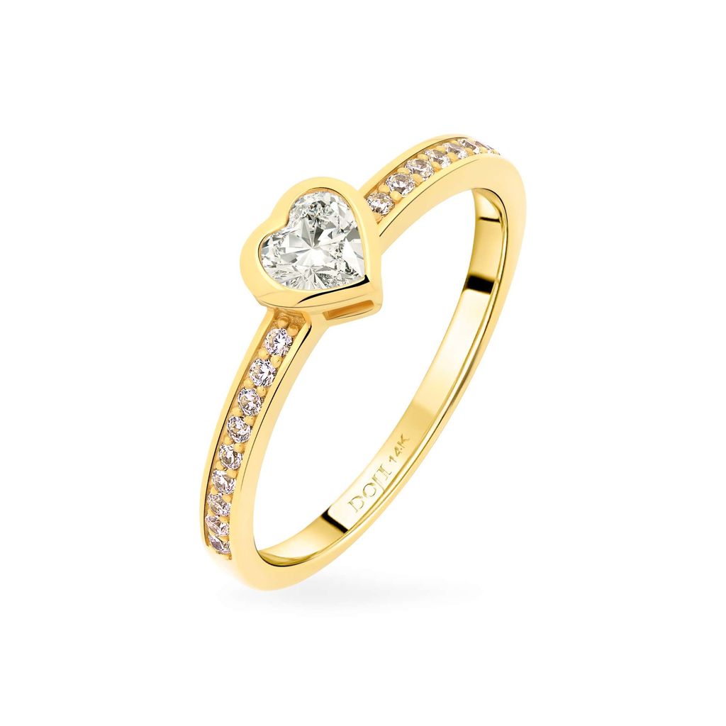Nhẫn vàng vàng 14K gắn đá CZ DOJI AFRJ000124F1CZ1