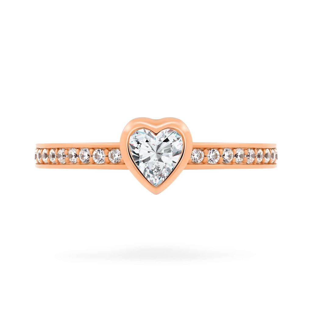 Nhẫn vàng hồng 14K gắn đá CZ DOJI AFRJ000124F3CZ1