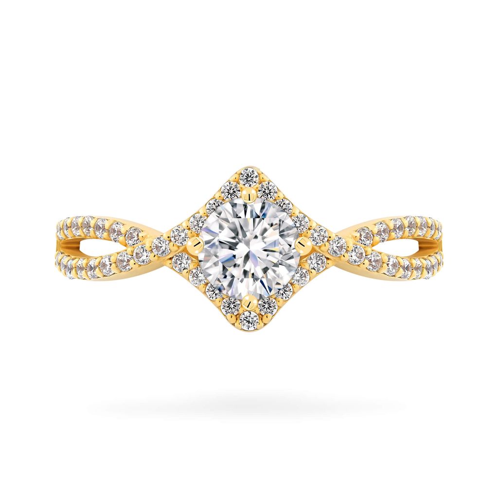 Nhẫn vàng vàng 14K gắn đá CZ DOJI AFRJ000146F1CZ1