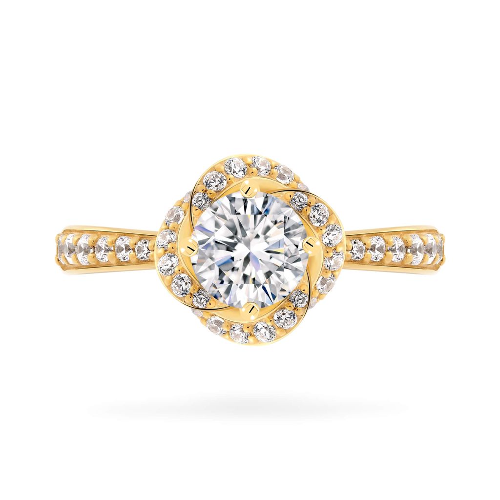 Nhẫn vàng vàng 14K gắn đá CZ DOJI AFRJ000150F1CZ1